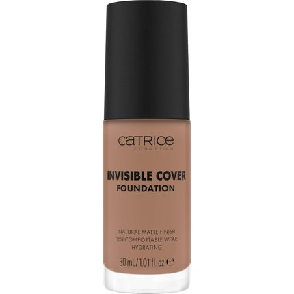 Catrice Invisible Cover Foundation 30ml 050C Nude Moisturizing Long-Lasting Natural for Dry Skin Vegan Oil-Free Paraben-Free Microplastic-Free