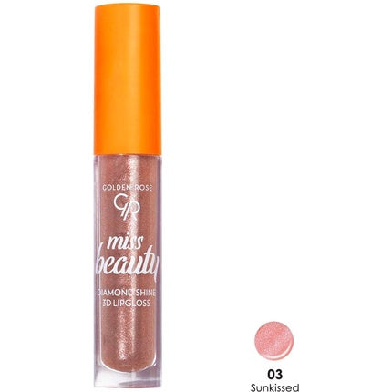 Golden Rose Miss Beauty Diamond Shine 3d Lipgloss No:03 Sunkissed Non-Sticky Fine Structure