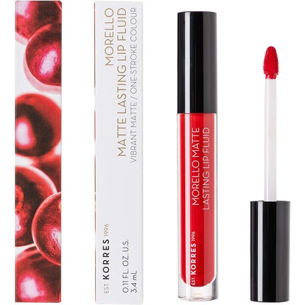 KORRES Morello Matte Lasting Lip Fluid No. 53 Red Velvet 3.4ml