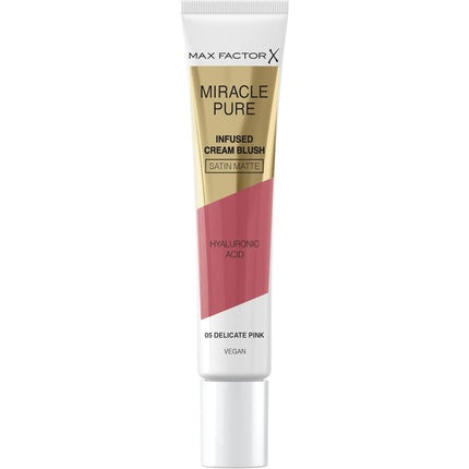 Max Factor Miracle Pure Cream Blush Matte Delicate Pink with Hyaluronic Acid & Squalene Lightweight Creamy Texture All Day Glow Fresh & Healthy Skin