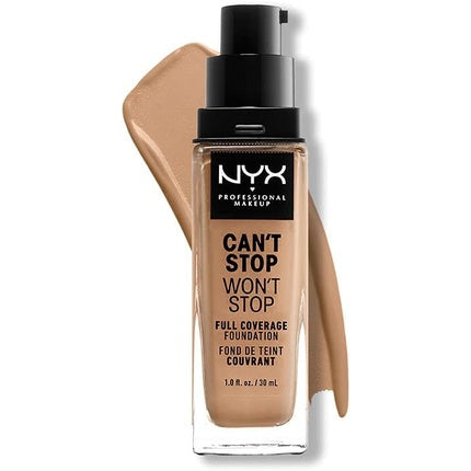 NYX Professional Makeup Can't Stop Won't Stop Full Coverage Foundation Long Lasting Waterproof Vegan Formula Matte Finish Shade Neutral Buff 10.3