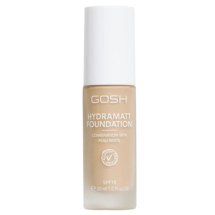GOSH Foundation with SPF 15 for Light & Dark Skin Vegan Mattifying Makeup for Dry, Sensitive & Oily Skin Smudge and Sweat Resistant Oil-Free Adjustable Coverage No Mask Effect 004Y