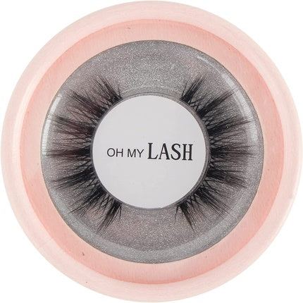 OH MY LASH Black Faux Mink False Strip Eyelashes in Rose Gold Cardboard Reusable Lashes Case - So Fetch