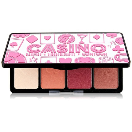 W7 Casino Blush Contour and Highlight Palette for Blushing and Contouring Needs