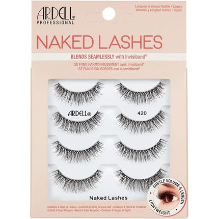 Ardell Naked Lashes False Eyelashes 4 Pairs Style 420 - Pack of 4