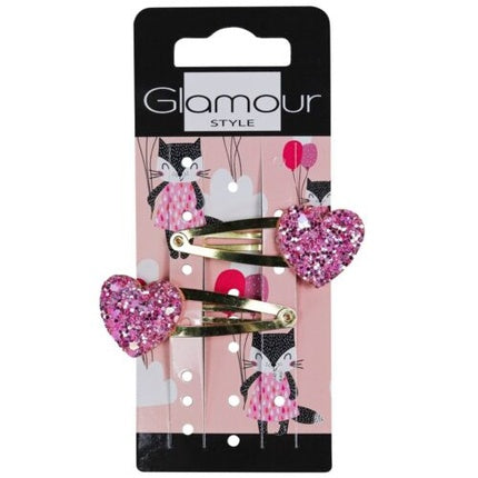 Kids Hair Sparkle Hearts 2 Pieces Glamour