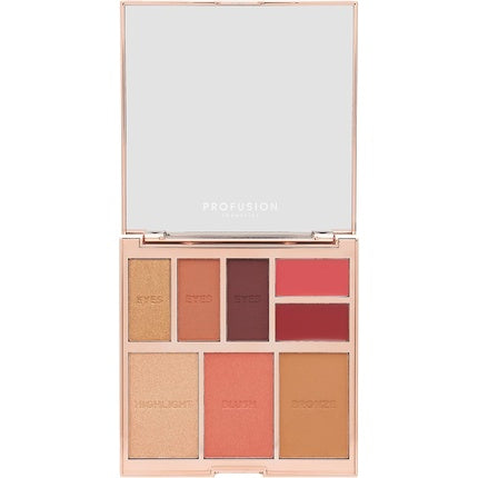 Profusion Cosmetics Full Face Palette Radiance 8 Shade Eye, Face &amp; Lip Palette