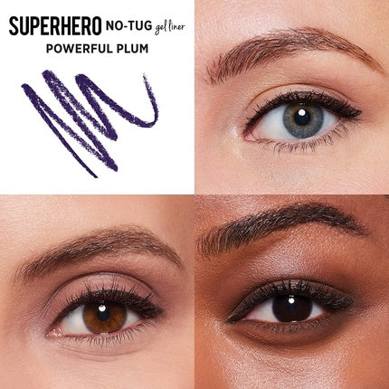IT Cosmetics Superhero No-Tug Gel Eyeliner Powerful Plum Waterproof Blendable Formula 0.042oz - Sharpenable Pencil