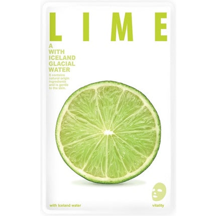 Blue Dot - With Iceland Glacial Water Mask In Lime