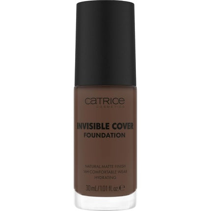 Catrice Invisible Cover Foundation 30ml 080W Nude Moisturizing Long-Lasting Natural for Dry Skin Vegan Oil-Free Paraben-Free Microplastic-Free