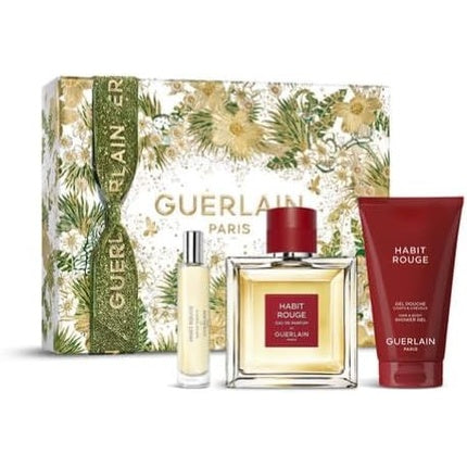 Guerlain Habit Rouge Gift Set EDT 100ml &amp; 10ml Shower Gel 75ml