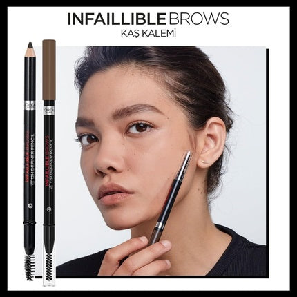 L'Oréal Paris Infallible Brows 12H Brow Definer Pencil 3.0 Brunette for Perfectly Shaped and Precisely Defined Eyebrows 1ml