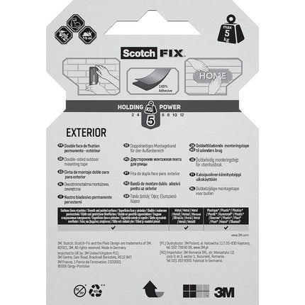 Scotch-Fix Exterior Mounting Tape 19mm x 1.5m