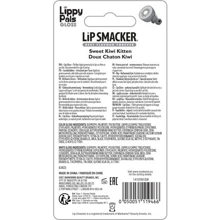 Lip Smacker Lippy Pal Swirl Gloss Collection Kitten Lip Gloss Kiwi Flavor Girls Animal Figures Sweet Kiwi Gel