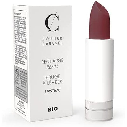 Couleur Caramel Organic & Vegan Matte Lipstick Refill 258 Wine Stain