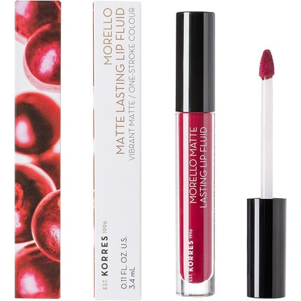 Korres Morello Matte Lasting Lip Fluid No. 74 Fig 3.4ml