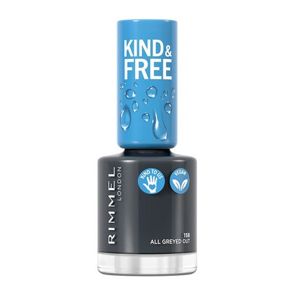 Rimmel London Kind & Free Nail Polish No.158 All Greyed Out 8ml