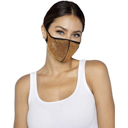 Leg Avenue Alexi Rhinestone Mask Gold One Size