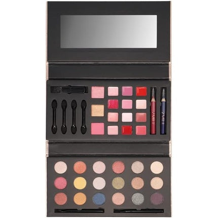 ZMILE COSMETICS Glam To Go Beauty Box Vegan Cosmetics with Mirror Small Make-Up Set for On the Go Traveling and as a Gift