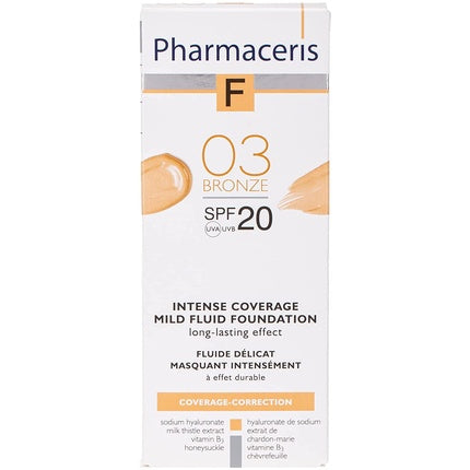 Pharmaceris F Intense Coverage Mild Fluid Foundation SPF 20 Bronze 30ml