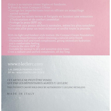 T.LeClerc Nouveauté Fond de Teint Compact Crème Ko mpakt-Foundation NR. 01 - CHAIR ROSÉ NATUREL 9ml