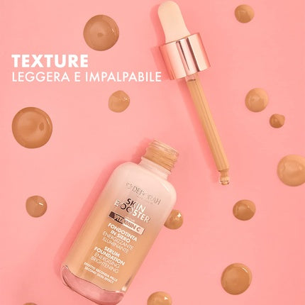 Deborah Milano Skin Booster Foundation Serum SPF 15 Medium Beige Energizing and Illuminating with Vitamin C 30ml