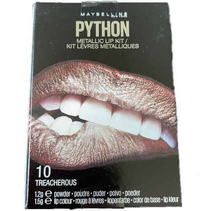 Maybelline Python Metallic Lip Kit Treacherous #10 Make Up Set 1.2g