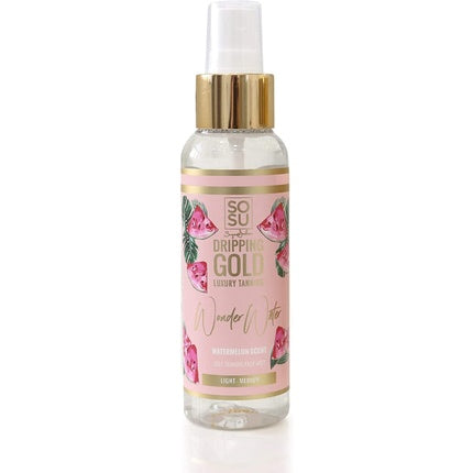 SoSu By SJ Dripping Gold Watermelon Scent Wonder Water Light/Medium Self-Tanning Facial Mist 100ml 3.38oz