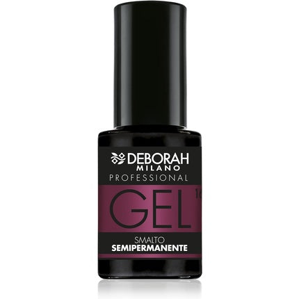 Deborah Milano Professional Semi-Permanent Gel Nail Polish Number 16 Dark Cyclamen Plumping Effect Long Lasting Intense Shiny Nails 4.5ml