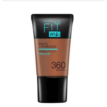 New Maybelline Fit Me Matte & Poreless with Clay Foundation 18ml 360 Mocha