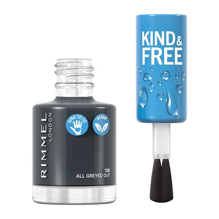 Rimmel London Kind & Free Nail Polish No.158 All Greyed Out 8ml