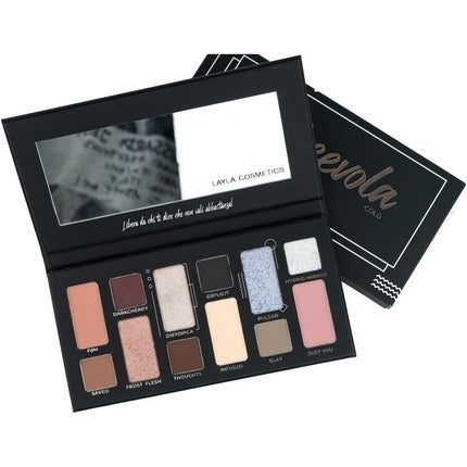 Layla Cosmetics Freevola Palette 12 Eyeshadows - 8 Matte, 3 Buttershine, 1 Butterspark