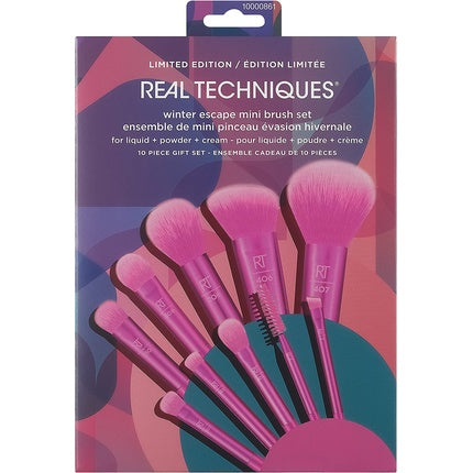 Ed Lim Holidays Winter Escape Mini Brush Set Kit of 10 Real Techniques Mini Brushes
