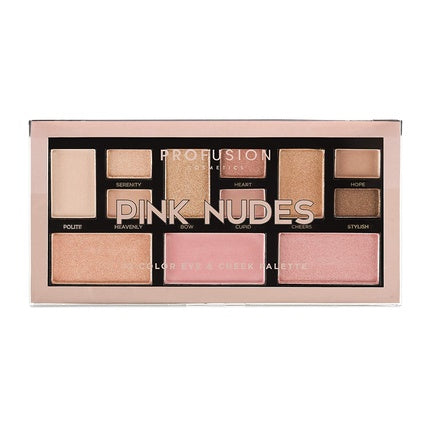 Profusion Cosmetics Mini Artistry 12 Shade Eye & Cheek Palette Pink Nudes
