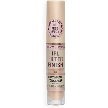 Makeup Revolution IRL Filter Finish Concealer Medium to Full Coverage C4 6g