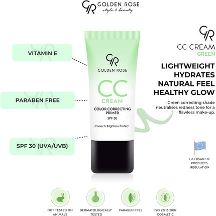 Golden Rose CC Cream Correcting Primer Green SPF30