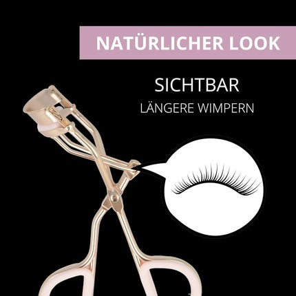 PARSA Beauty LOV.U Eyelash Curler Gold with Pastel Pink Rubber Pad for Eye Shape Extension