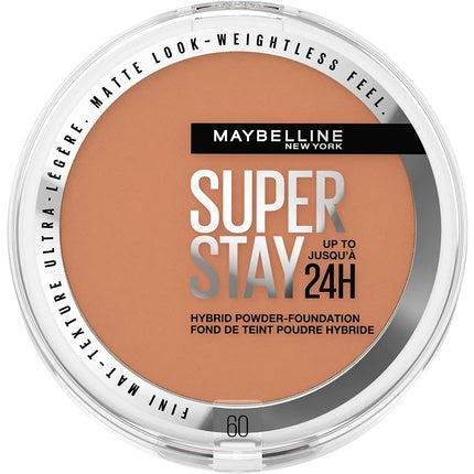 Maybelline SuperStay 24H Hybrid Powder Foundation 60 Shade Medium to Full Coverage 9g