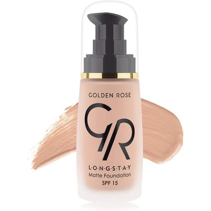 Golden Rose Matte Long Wear Oil Free Foundation with SPF 15 04 Warm Nude