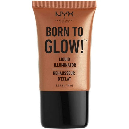 NYX Professional Makeup Born to Glow Liquid Illuminator Sun Goddess 04 - Liquid Shimmer Highlighter and Foundation Base with Vegan Formula
