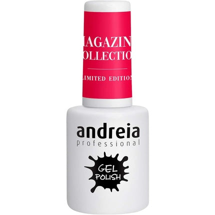 Andreia Semi-Permanent Nail Gel Polish for UV/LED Lamp Intense Shine and 4 weeks Lasting Varnish Magazine Collection MZ2 Intense Cherry 10.5ml