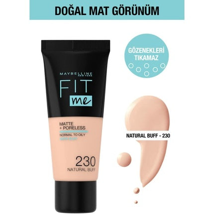 Maybelline New York Fit Me Matte &amp; Poreless Foundation 230 Natural Buff 30ml