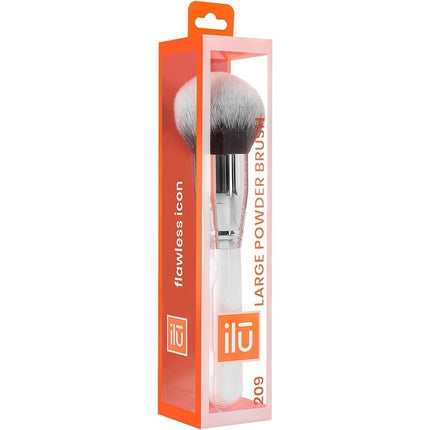T4B ILU 200 Series Face Makeup Powder Brush for Loose and Pressed Powder, Blush, Bronzer, Highlighter, with Taklon Bristles, White 209