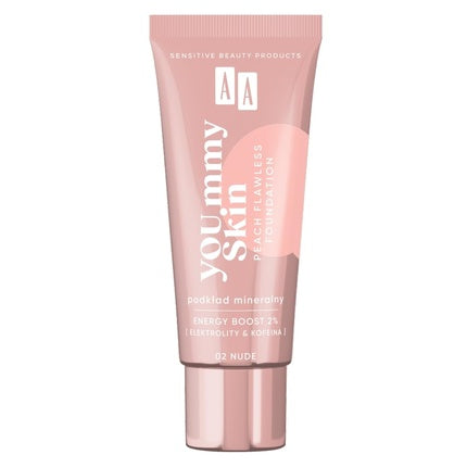 Aa Yoummy Skin Peach Flawless Foundation Mineral Foundation Adding Glow 02 Nude 30ml