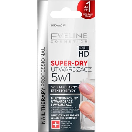 Eveline Nail Therapy 5 in 1 Super Dry Top Coat and Express Nail Polish Dryer 12ml