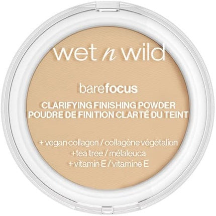 Wet n Wild Bare Focus Clarifying and Finishing Powder with Hyaluronic Acid and Vitamin E for Light/Medium Skin Tones