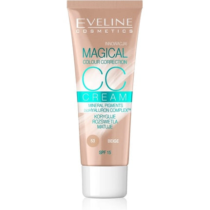 Eveline Magical Colour Correction Cc Cream Spf 15 Multifunctional Foundation 53 Beige 30ml