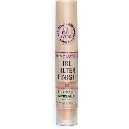 Makeup Revolution IRL Filter Finish Concealer Medium to Full Coverage 6g C8