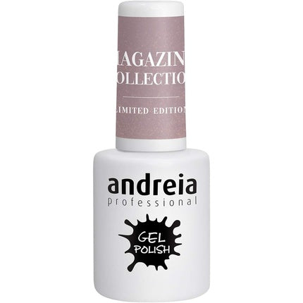 Andreia Semi-Permanent Nail Gel Polish for UV/LED Lamp Intense Shine and 4 weeks Lasting French Manicure Nail Gel Varnish Magazine Collection Colour MZ6 Grey Nude 10.5ml