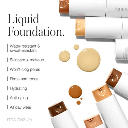 RMS Beauty ReEvolve Natural Finish Foundation Liquid Face Makeup Skin Tint Refillable Pump 77 Full Size
